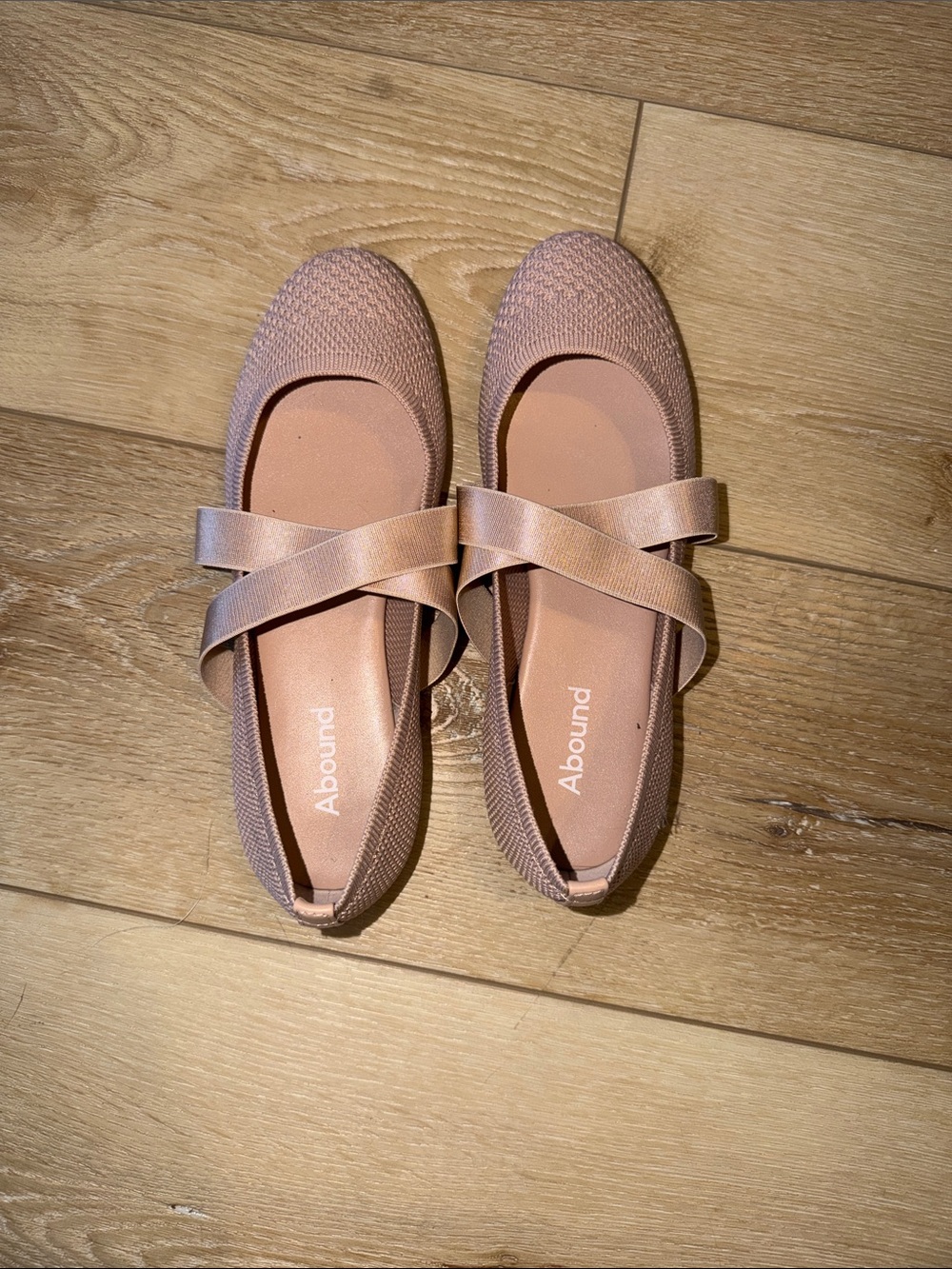 Abound Mauve Pink Mesh Cross-Strap Ballet Flats